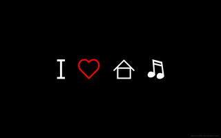 Red heart musical note house - a red heart free wallpaper for desktop