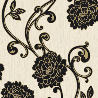 Black white flower pattern swirl - a white background free wallpaper for tablet