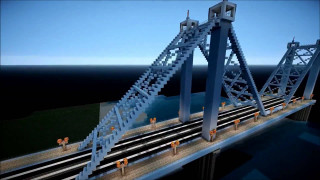 Bridge rails sky background computer - side and a sky background free wallpaper for desktop