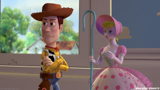 Cartoon character standing next to - a pink umbrella free wallpaper