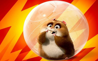 Cartoon character bubble ball surprised - his face and mouth free wallpaper
