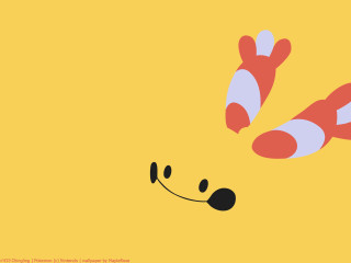 Fish floating yellow smile nose - a yellow surface free wallpaper