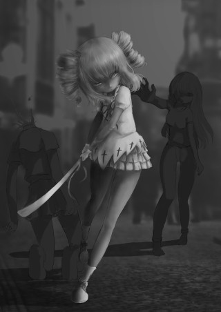 Girl dress sword group people - a sword in front free wallpaper for mobile