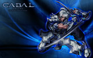 Cabal character sword blue background - a character free wallpaper