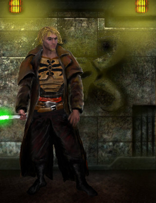 Man costume green lightsaber room - andor basch free wallpaper for mobile