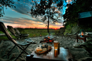 Table food wine campfire dining - a campfire free wallpaper