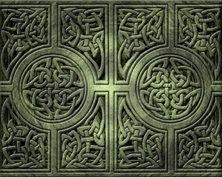 Green tile pattern cross middle - in the middle of it free wallpaper