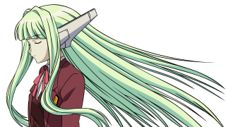 Woman long green hair sword - flowing hair free wallpaper