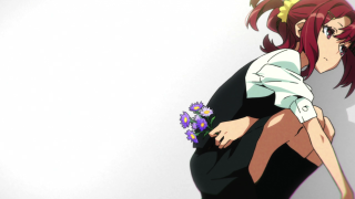 Woman red hair glasses bouquet - red hair and glasses free wallpaper