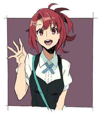 Girl red hair cross hand - de stijl free wallpaper for mobile