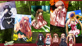 Anime girls forest flowers trees - flower and trees free wallpaper for desktop