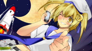 Cartoon character cell phone rocket - a cartoon character holding free wallpaper