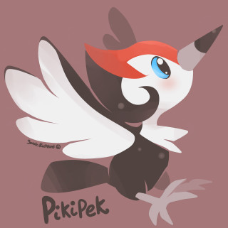 Cartoon bird red head horns - free bird wallpaper for tablet