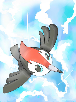 Bird flying sky clouds blue - sky free wallpaper for mobile