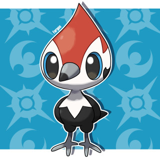 Cartoon bird red white face - face free wallpaper for tablet