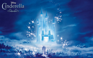 Castle stars sky background blue - fantasy style free wallpaper