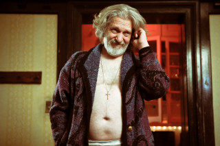 Man beard no shirt cellphone - a door free wallpaper