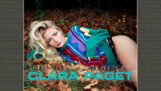 Woman laying field leaves green - a green jacket free wallpaper