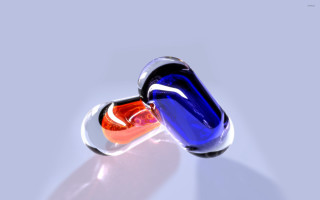 Colorful glass objects white surface - a pair free wallpaper