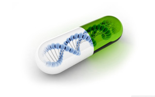 Green pill blue white strand - double free wallpaper