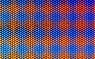 Colorful background dots blue yellow - kinetic pointillism free wallpaper for desktop