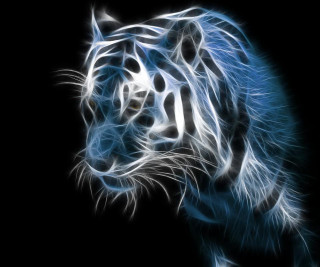 Blue tiger artistic photo face - artistic free wallpaper for desktop