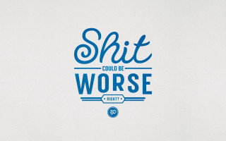 White shirt blue lettering cynical - graphic design free wallpaper for desktop