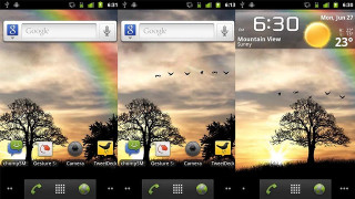 Tree rainbow background sky colorful - a rainbow in the background free wallpaper