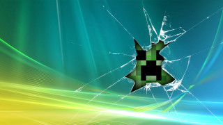 Broken glass pixel blue sky - a broken glass free wallpaper