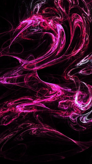 Pink swirl black background white - mist free wallpaper for mobile