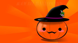 Pumpkin witch hat eyes fun - a pumpkin free wallpaper for desktop
