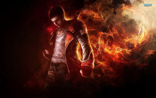 Man leather jacket fire background - a leather jacket free wallpaper for desktop