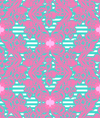 Pink blue pattern white stripe - pattern free wallpaper for mobile