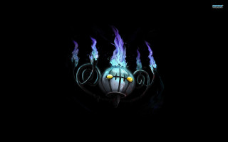 Dark background strange object flames 2 - eye free wallpaper for desktop