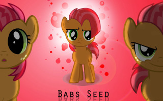Pony brown green eyes pink - a red tail free wallpaper for desktop