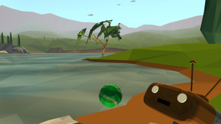 Boat river green object palm - new free wallpaper for desktop