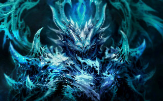 Blue dragon large wings water 2 - a blue dragon free wallpaper