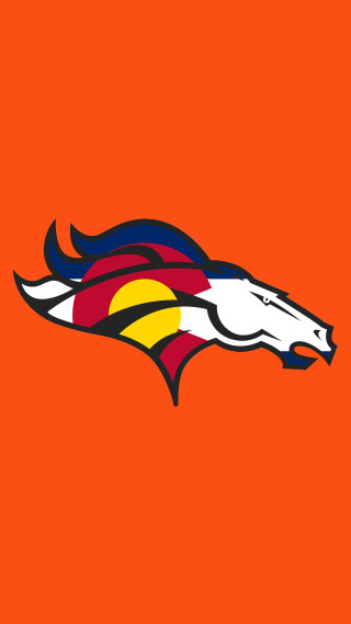Denver football logo orange background 2 - tail free wallpaper for mobile