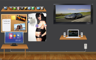 Computer desk monitor laptop wall - a picture of a woman free wallpaper