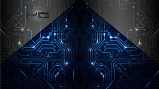 Circuit board blue light black 2 - a blue light free wallpaper
