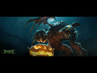 Demonic creature pumpkin mouth full 3 - a pumpkin free wallpaper