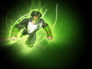 Green lantern running air arms - a green lantern free wallpaper