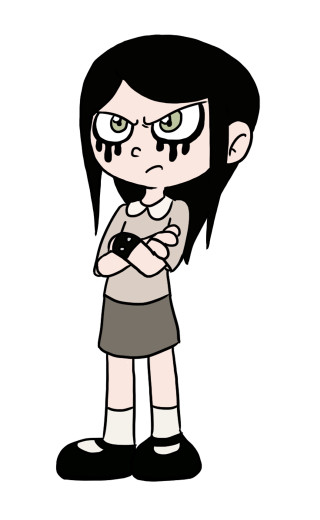 Cartoon girl cell phone eyes - claire falkenstein free wallpaper for mobile