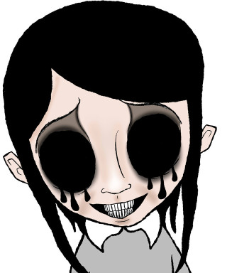 Girl black eyes creepy sad - black eye free wallpaper