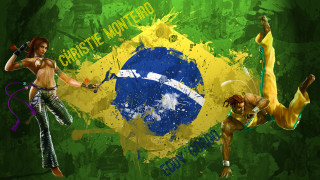 Kickbox kick brazil flag christe - splash art free wallpaper