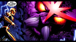 Comic strip woman man lightning - her forehead free wallpaper