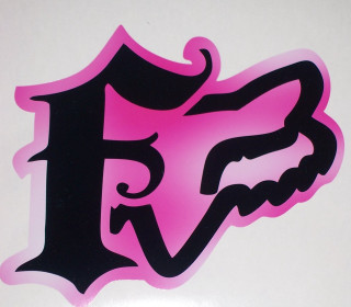 Pink black sticker letter f - figurativism free wallpaper