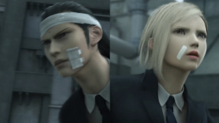 Couple white tape faces nose - their mouth free wallpaper for desktop