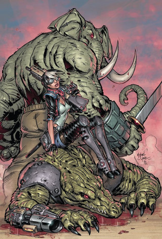 Woman knife monster sword demon - free cyberpunk wallpaper