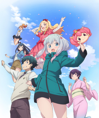 Anime characters blue sky clouds 13 - different free wallpaper for mobile